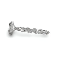 2.0CT Oval Cut W/ Full Marquise Band