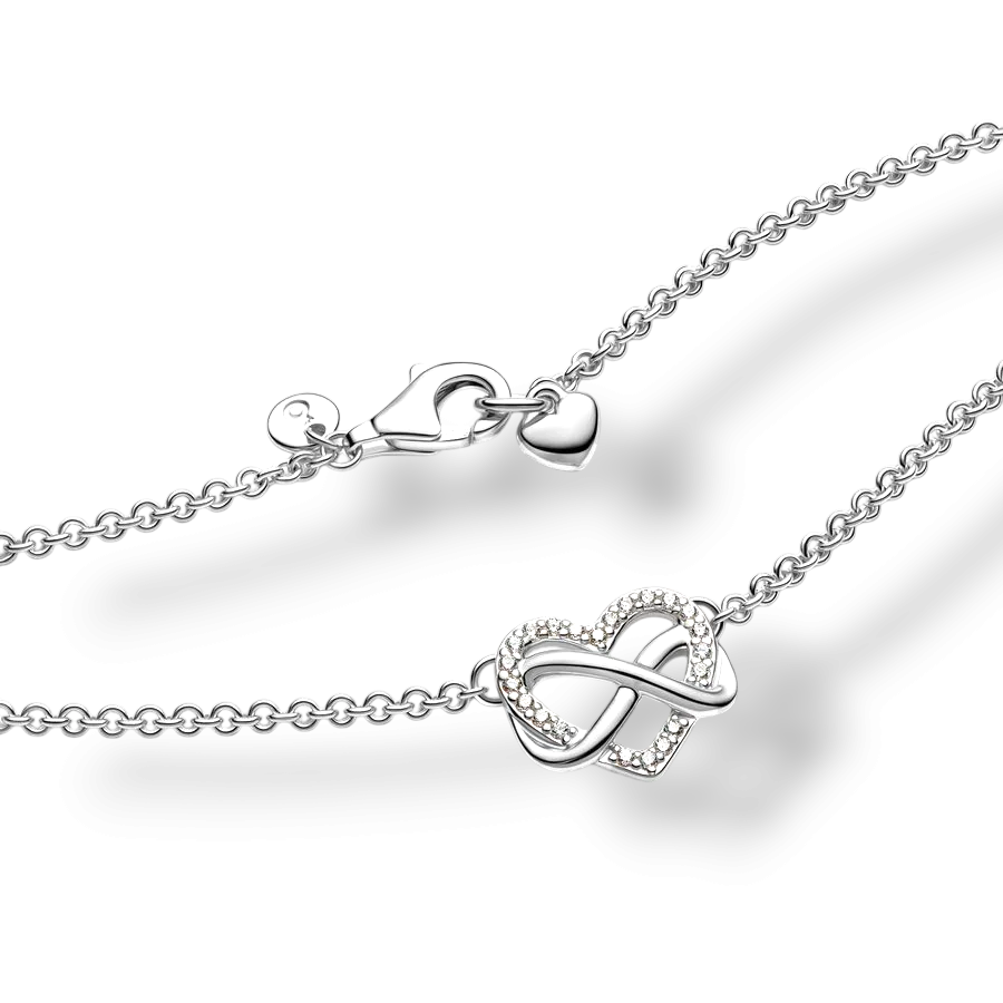 Sparkling Infinity Heart Necklace