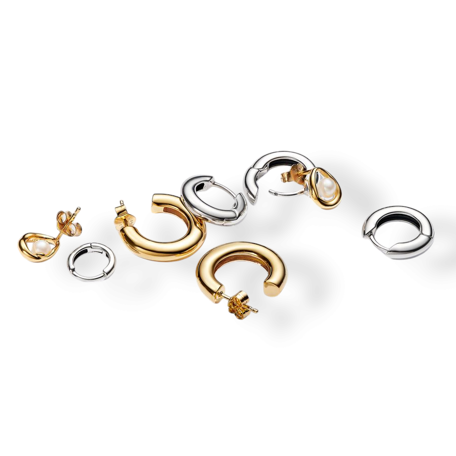 Silver Hoop Earrings - MG ESSENCE
