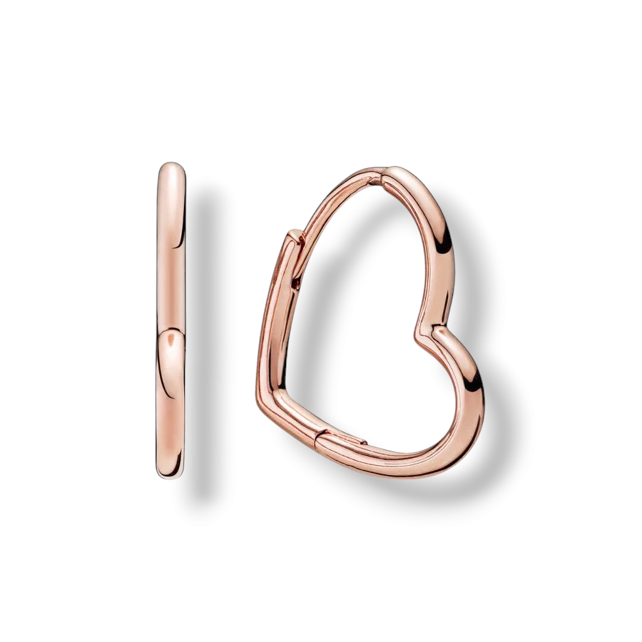 Asymmetric Heart Hoop Earrings - MG ESSENCE