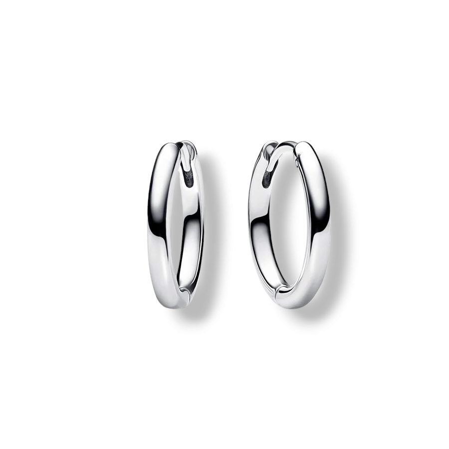 Silver Hoop Earrings - MG ESSENCE