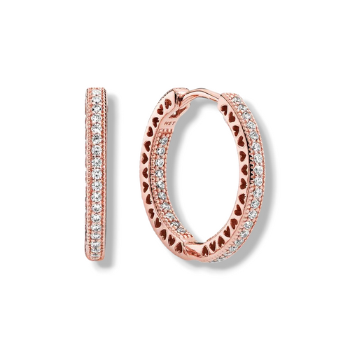 14k Rose Gold-Plated 20mm Hoop Earrings - MG ESSENCE