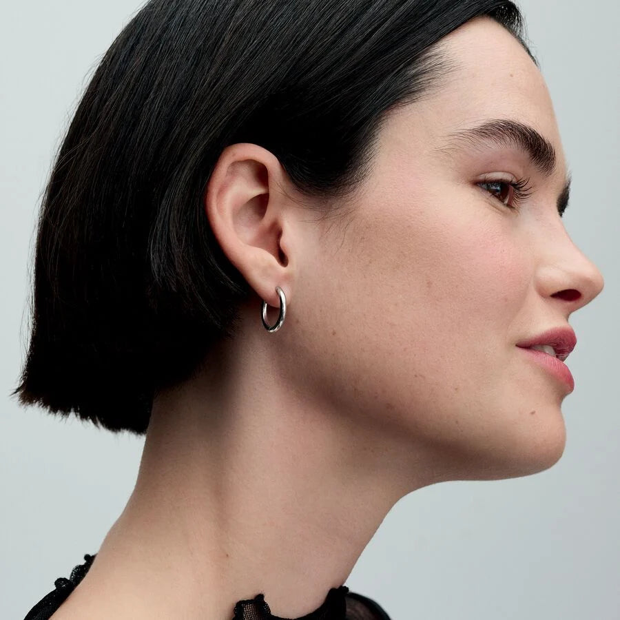 Silver Hoop Earrings - MG ESSENCE