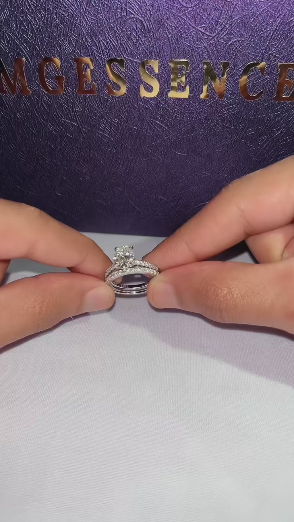 2.0ct Oval Cut Pavé Ring with Additional Pavé Band