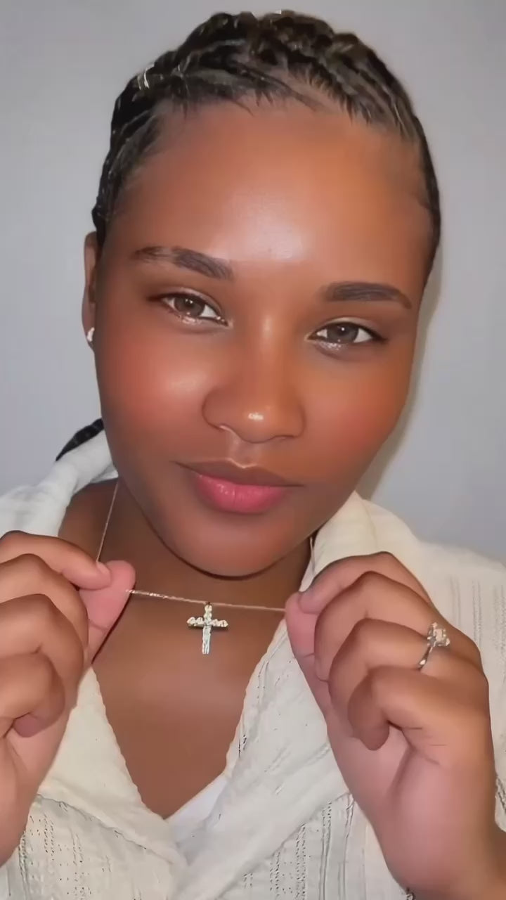 Eternal Light – Moissanite Cross Necklace